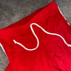 Red joggers